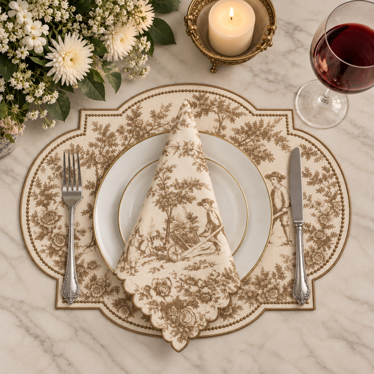 La Fête Beige Placemat Set of 6