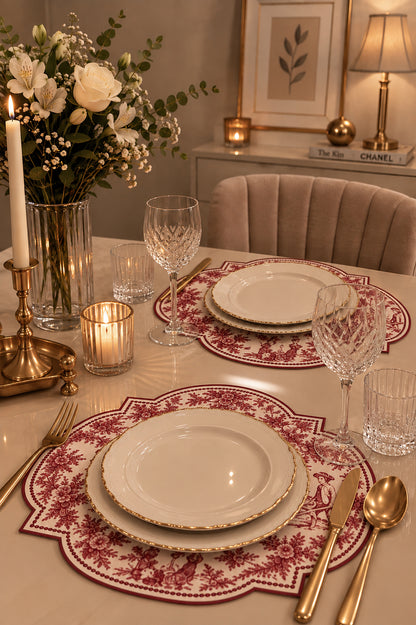 La Fête Red Placemat Set of 6