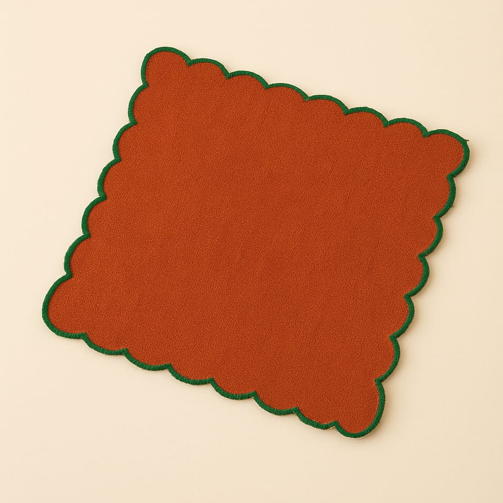 Rustic Charm Scallop Napkins set of 6