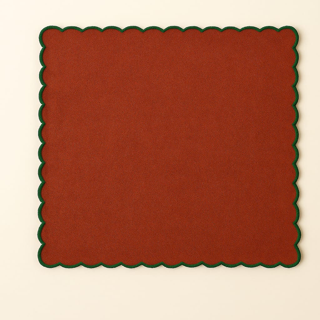 Rustic Charm Scallop Napkins set of 6