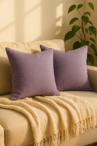 Soft Bloom Muslin Cushions