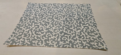 Grey floral print detail on cotton placemat - Viraasa