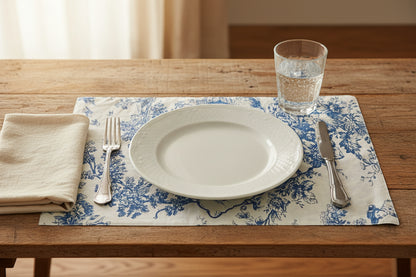 Blue floral and nature pattern Placemat
