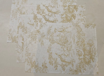 Beige floral pattern Placemat on a plain background