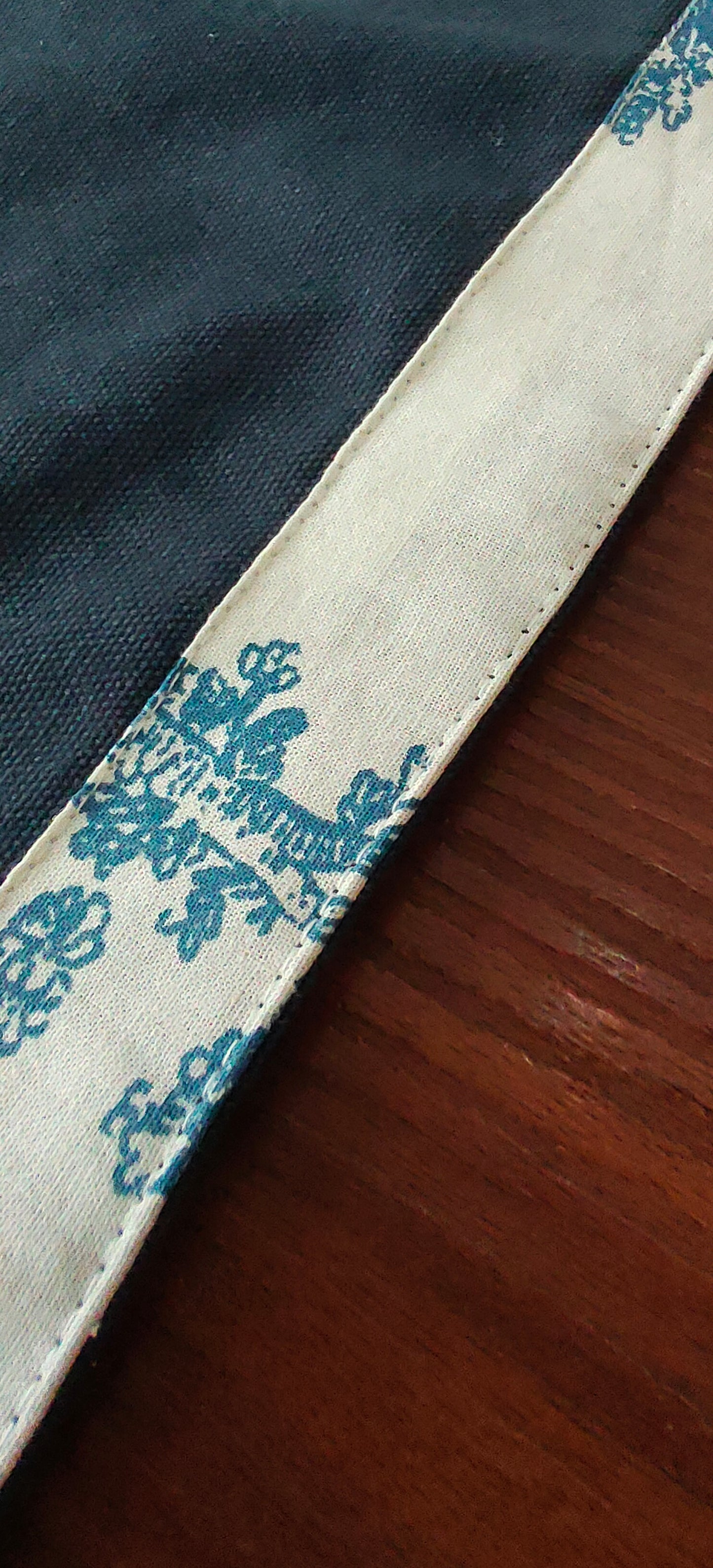Blue Toile Frame Placemat Set of 6 | Double Layer Organic Cotton