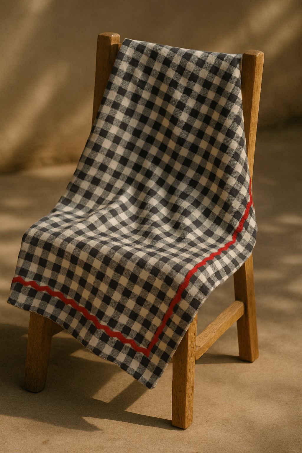 Gingham Black Picnic/ Table Mat