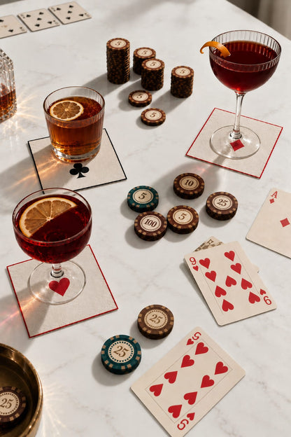The House of Cards Cocktail Napkins | Set of 4